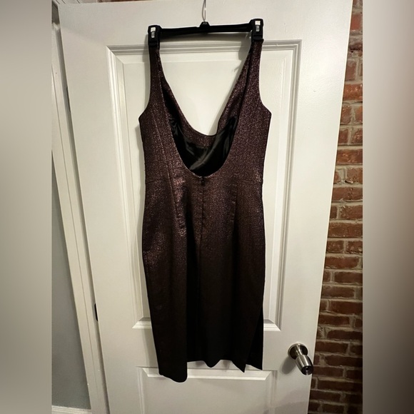 Milly Pink Lurex Bodycon Cora Scoop Sheath Dress - Picture 5 of 6